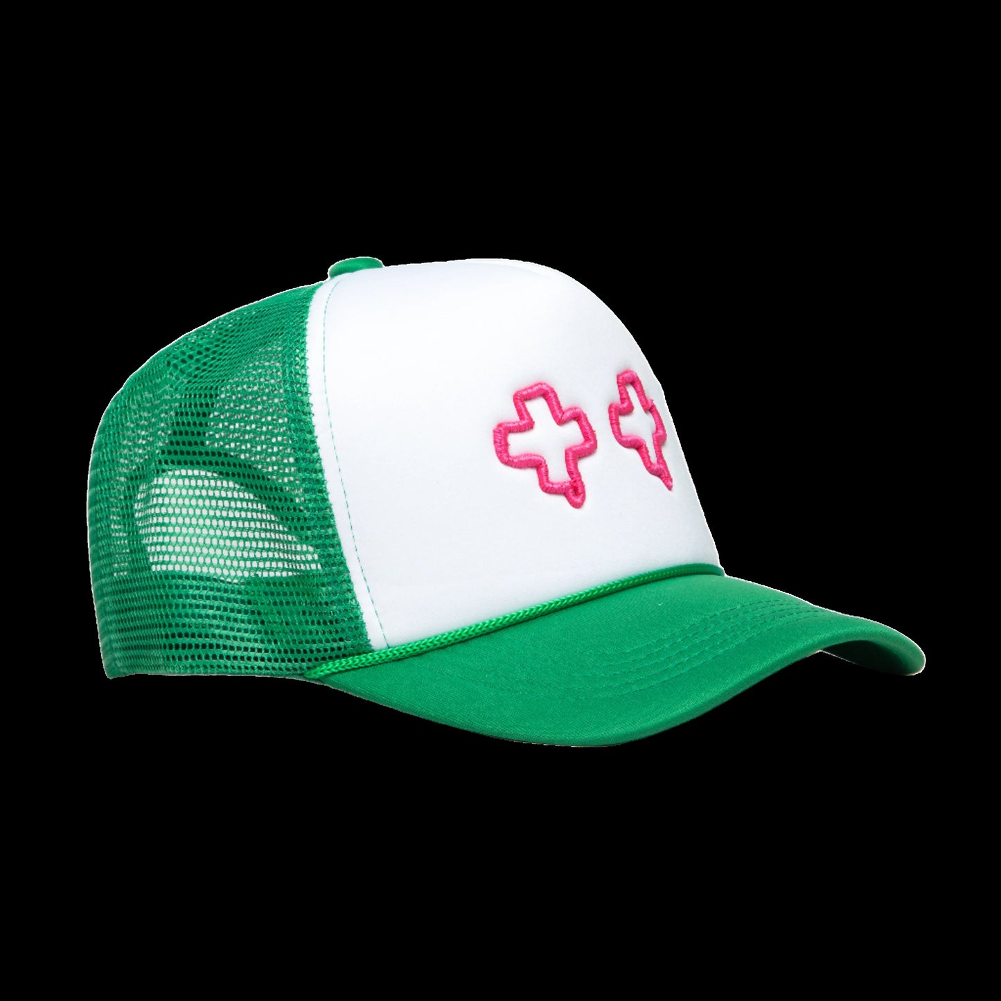 Green & Pink Foam Trucker Hat