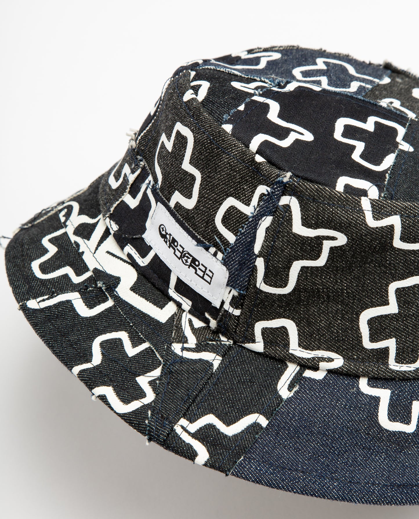 Denim Patchwork Bucket Hat (small size)